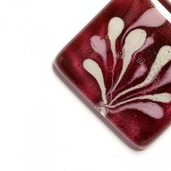 Glass pendant burgundy rhombus CHIARA P1205