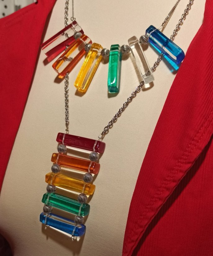 Sklenený náhrdelník RAINBOW NH2601
