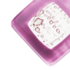 Glass pendant rhombus, pink HELENE - OWL P1112