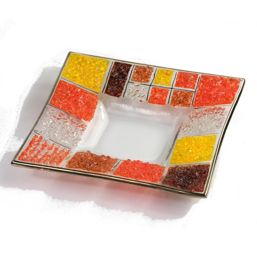 Orange glass bowl CORAL KARO