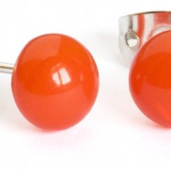 Orange glass earrings PUZETY N1834