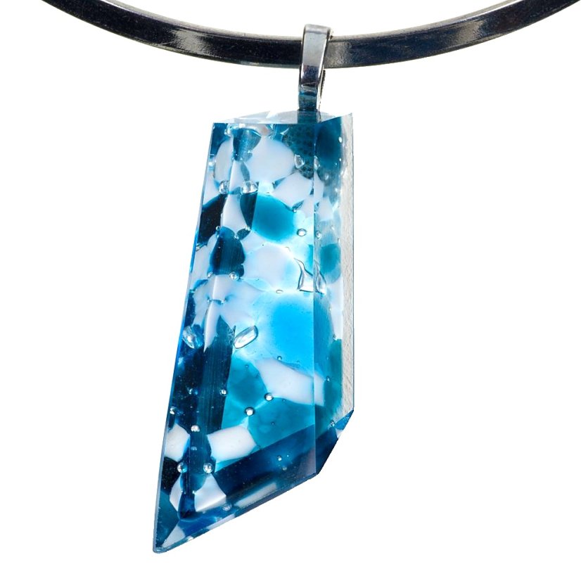 Luxury cut glass jewel blue-white PRV0809