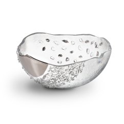 Sklenená miska číra PERLA SILVER