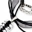 Rectangular glass pendant black and white LENORE P1705