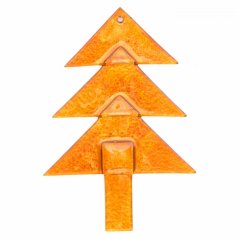 Szklane drzewko ornament w kolorze bursztynu