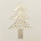 Vianočná sklenená ozdoba stromček číry -zlaté hviezdičky