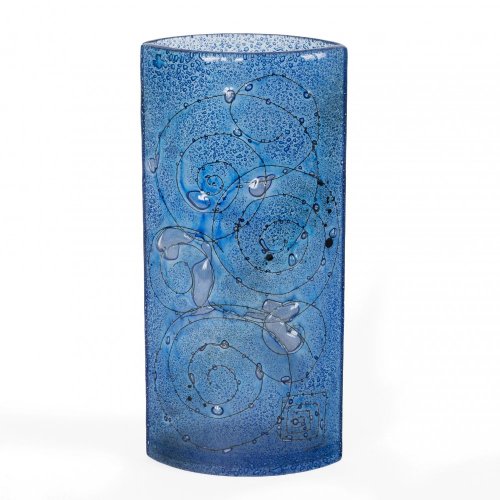 Skleněná váza CELEBRA modrá 02