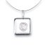 Square glass pendant made of clear glass P0507