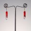 Red glass earrings SARAH N0902