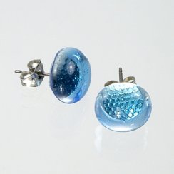 Blue glass earrings PUZETY N1812