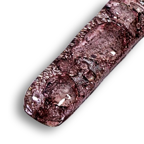 Obdĺžnikový sklenený prívesok hnedý TERRA P0203