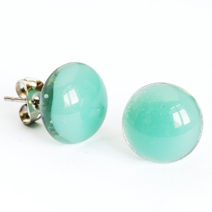 Turquoise glass earrings PUZETY N1840