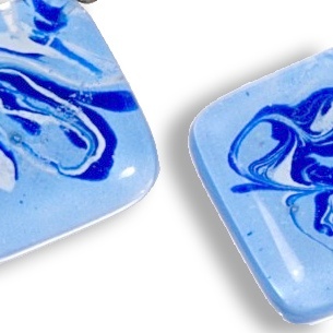 Blue glass earrings ANNAN1002