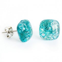 Turquoise glass earrings PUZETY - BLANKYT N1802