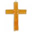 Amber layered glass wall cross