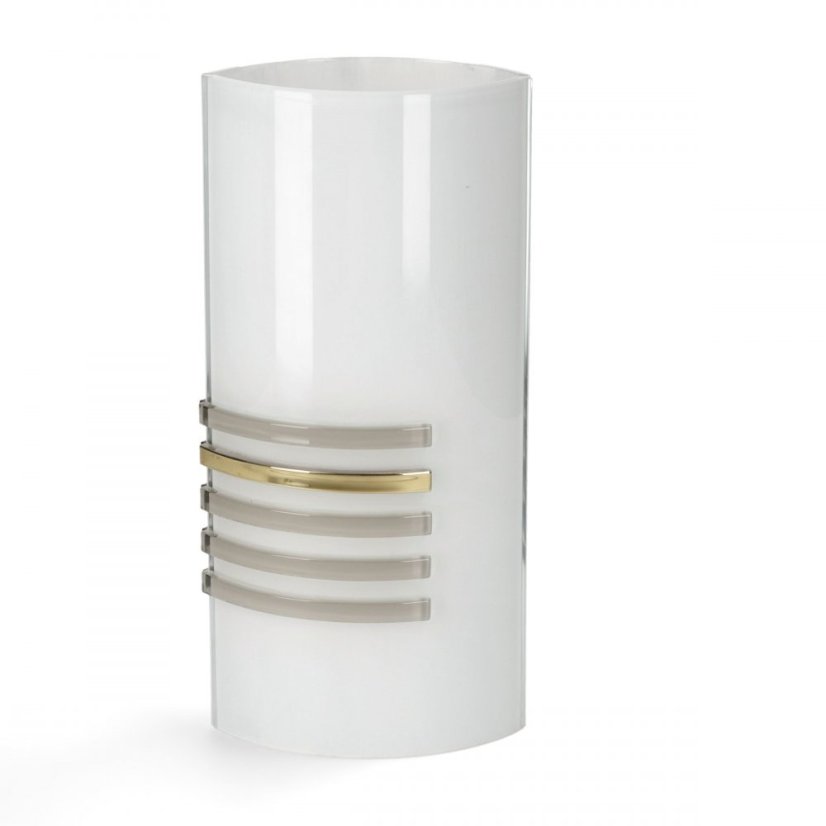 White glass vase LUXURY gold