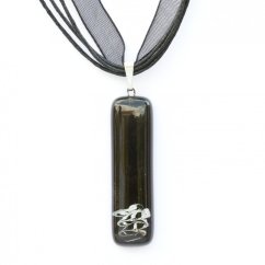 Rectangular glass pendant black KIM P0806