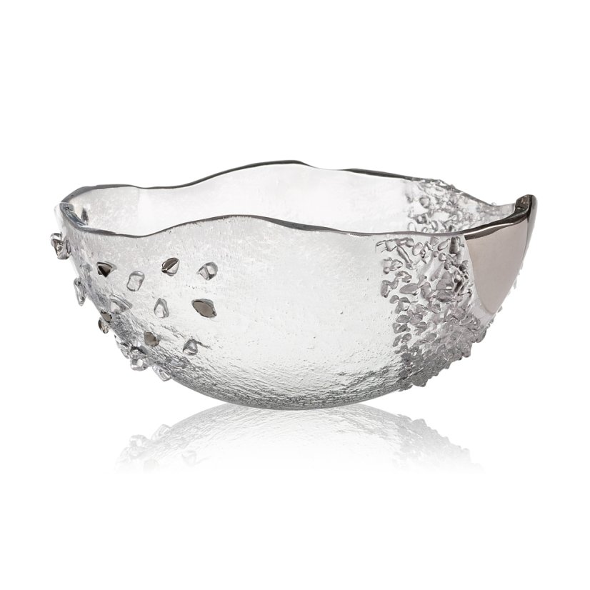 Skleněná miska PERLA SILVER
