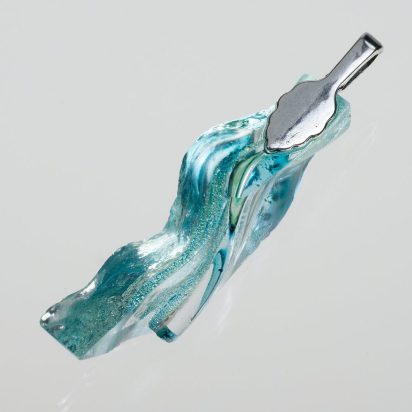 Cut glass jewel turquoise PRV0804