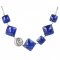 Dark blue glass necklace NH0301