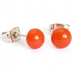 Orange glass earrings PUZETY N1834