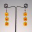 Glass earrings yellow JULIET N1303