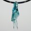 Brúsený sklenený šperk tyrkysový PRV0804