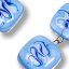 Blue glass earrings ANNA N1004