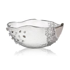 Sklenená miska číra PERLA SILVER
