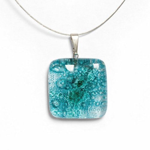Glass pendant turquoise P0113