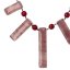 WAGA - Set glass jewelry with necklace old pink necklace + earrings SOU1201