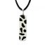 Rectangular glass pendant, black and white LENORE P1704