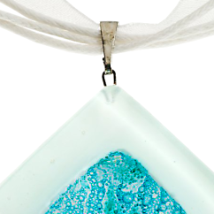 Rhombus glass pendant WHITE OWL P0708
