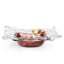 Glass bowl TERRA brown with lace – square