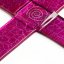Deep pink glass wall cross - with a spiral