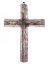 Brown layered glass wall cross