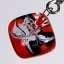 Red glass earrings SARAH N0901