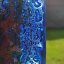 Sklenená váza CELEBRA modrá nízka 02
