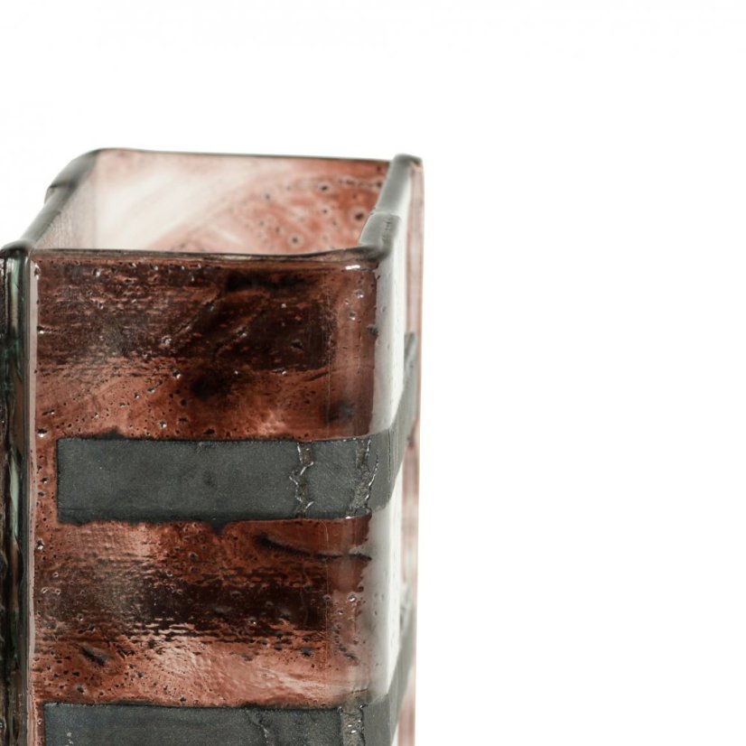 Small earthy brown Glass vase LAVA