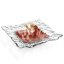 Glass bowl TERRA brown with lace – square