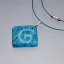 Turquoise glass pendant P0110