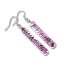 Pink glass earrings HELENE N1111
