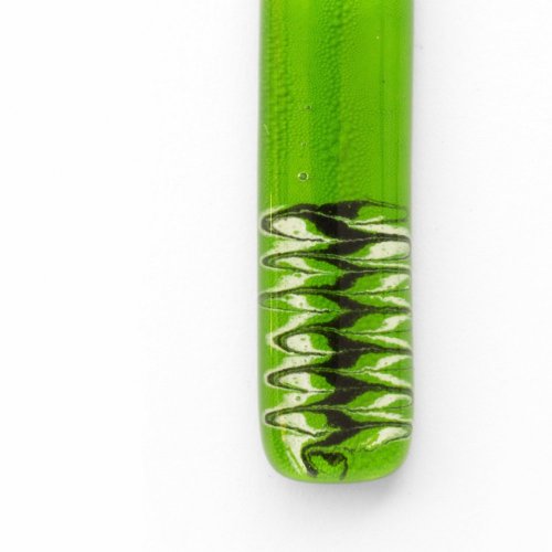 Sklenený prívesok obdĺžnikový zelený DAISY P1403