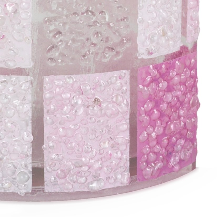 Pink glass vase CORAL KARO