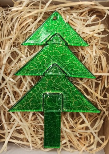 Christmas glass ornament tree green