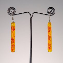 Glass earrings yellow JULIET N1305