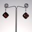 Brown glass earrings TERRA SLEV_N_011