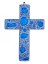 Dark blue glass wall cross