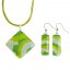Set of glass jewelry, green - 1402