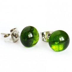 Light green glass earrings PUZETY N1826